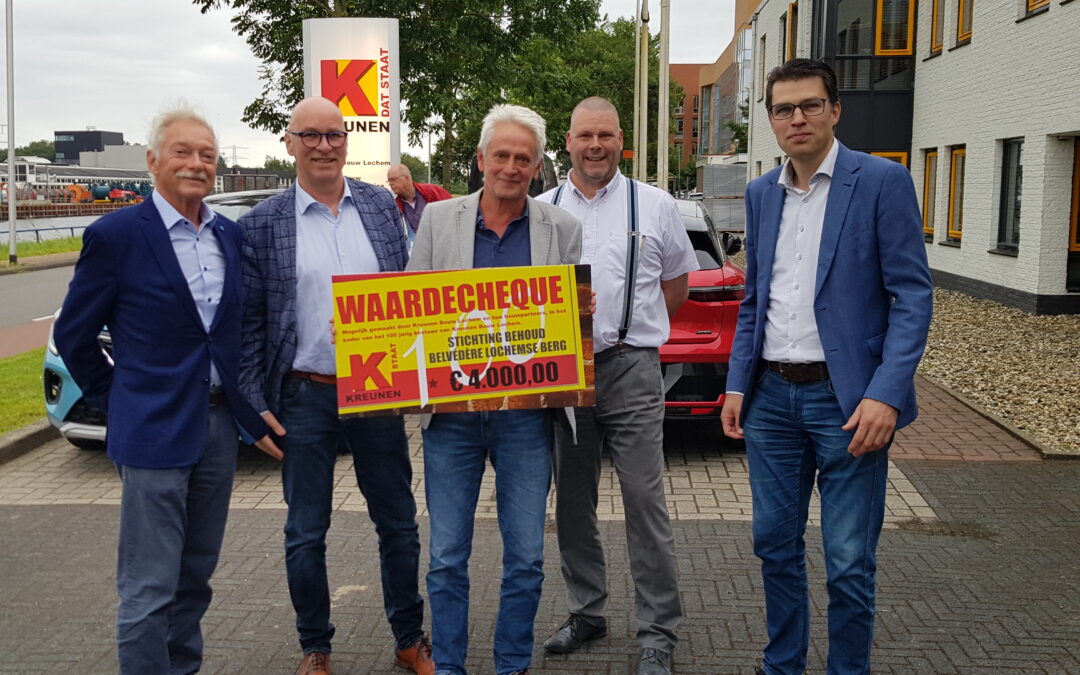 Kreunen Bouw doneert 4.000 euro